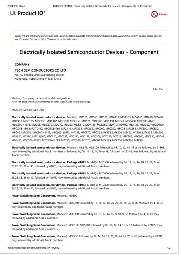 Electrically Isolated Semiconductor Devices -Component